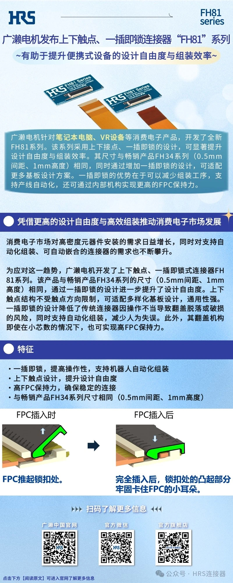 【新品發(fā)布】廣瀨電機發(fā)布上下觸點、一插即鎖連接器“FH81”系列